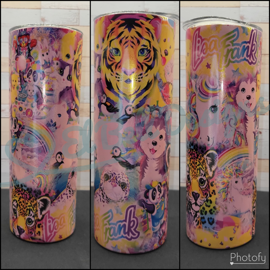 20 oz "Lisa Frank" Skinny Tumbler