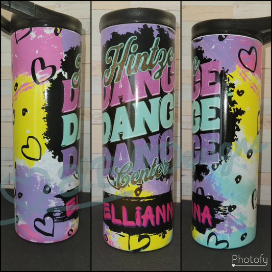 20 oz "DANCE DANCE DANCE Custom with Name" Skinny Tumbler