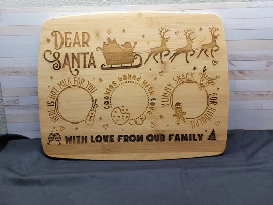 Unpainted Santa Board with Reindeer