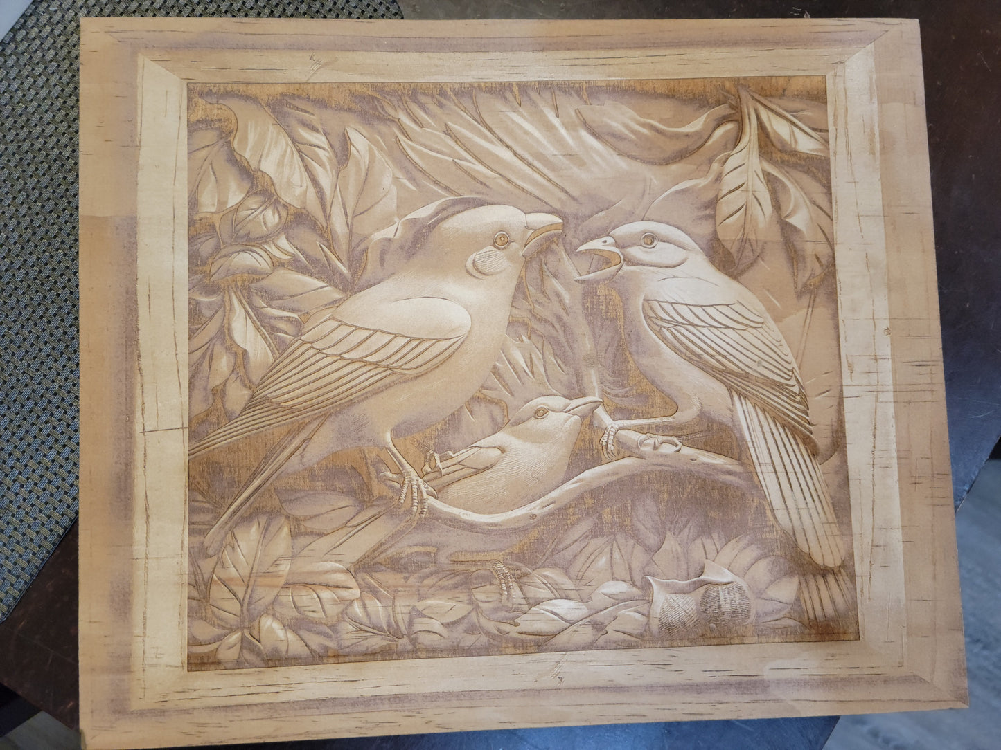 Wooden Engraved 13x10 Singing Birds Sign