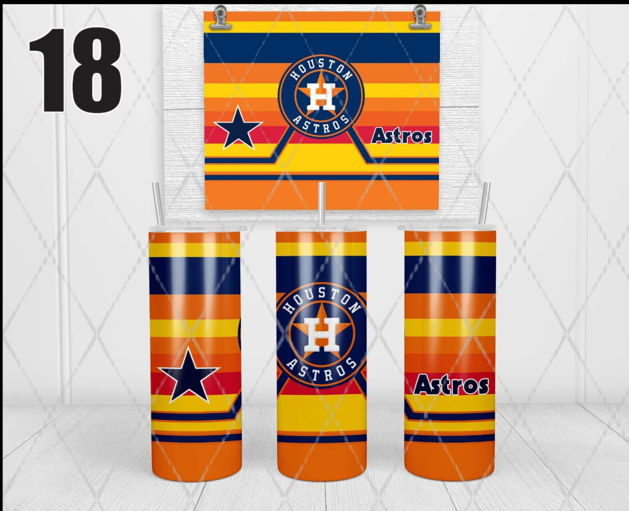 20 oz "Astros" Skinny Tumbler