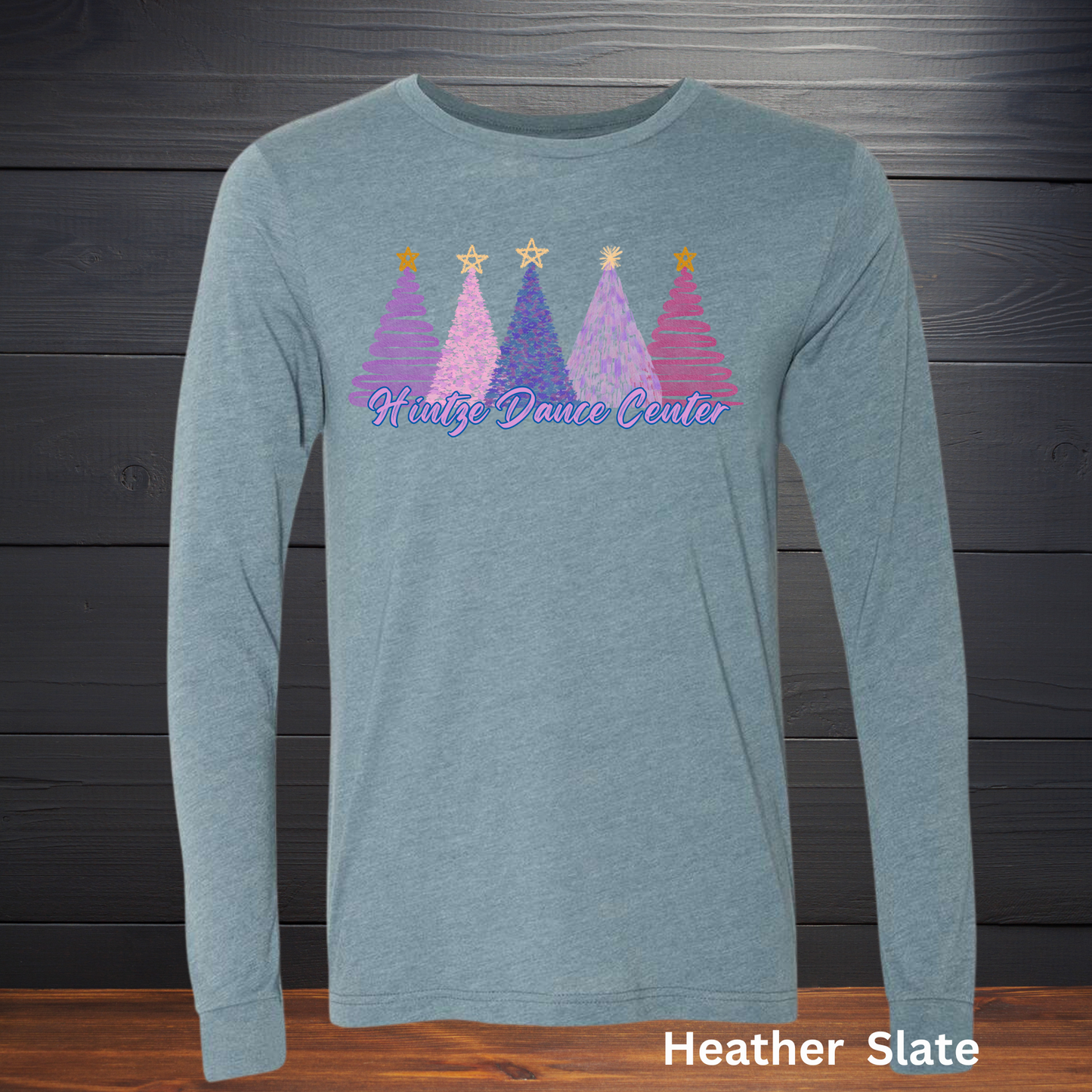 Adult LONG SLEEVE T-Shirt- Hintze Christmas- TREES