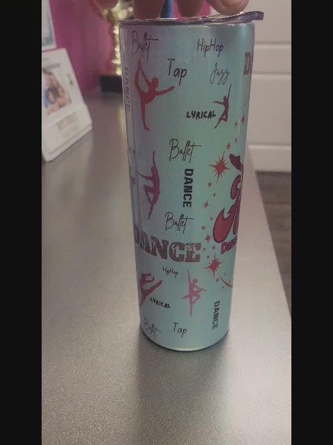 16 oz Metallic Dance tumbler