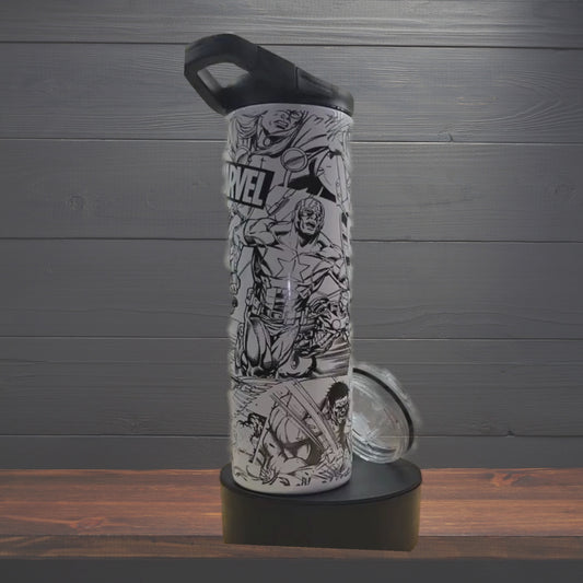 20 oz Marvel Engraved Stainless steel tumbler