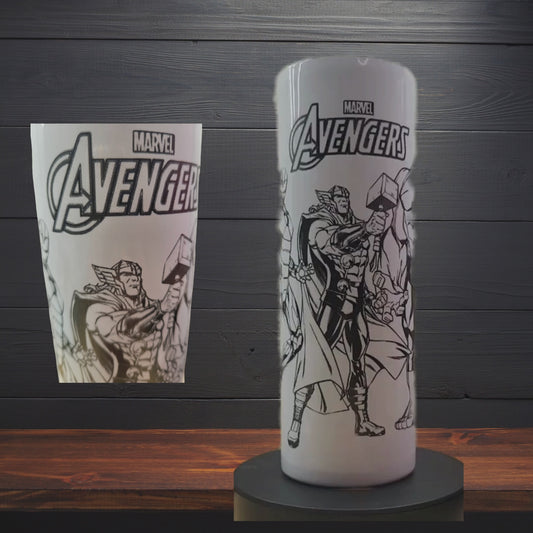 20 oz Laser Engraved Marvel Tumbler