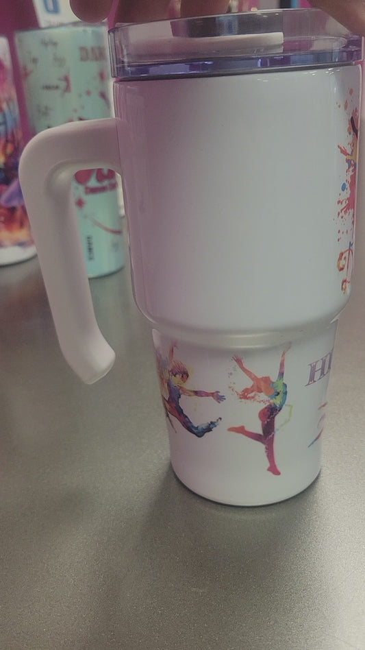 20 oz Dance tumbler with handle